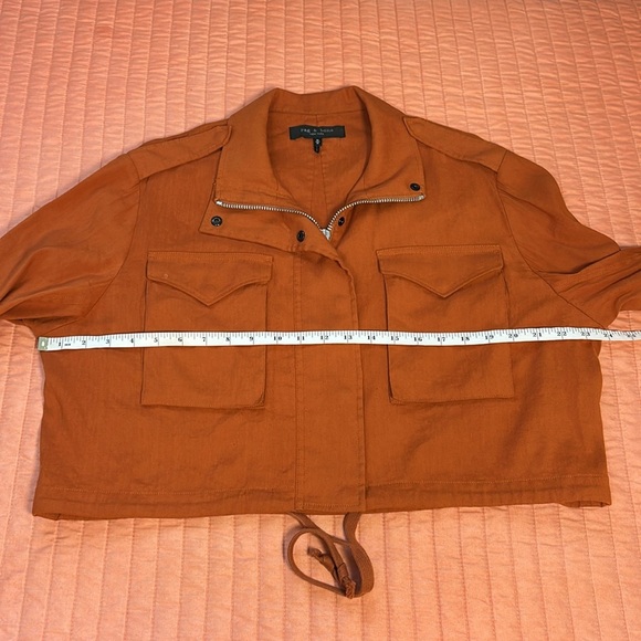 Rag & Bone Women's Cropped M65 Field Jacket color Rust size Medium - Picture 12 of 16